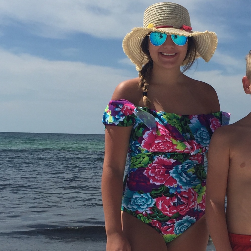 Floral one piece swim